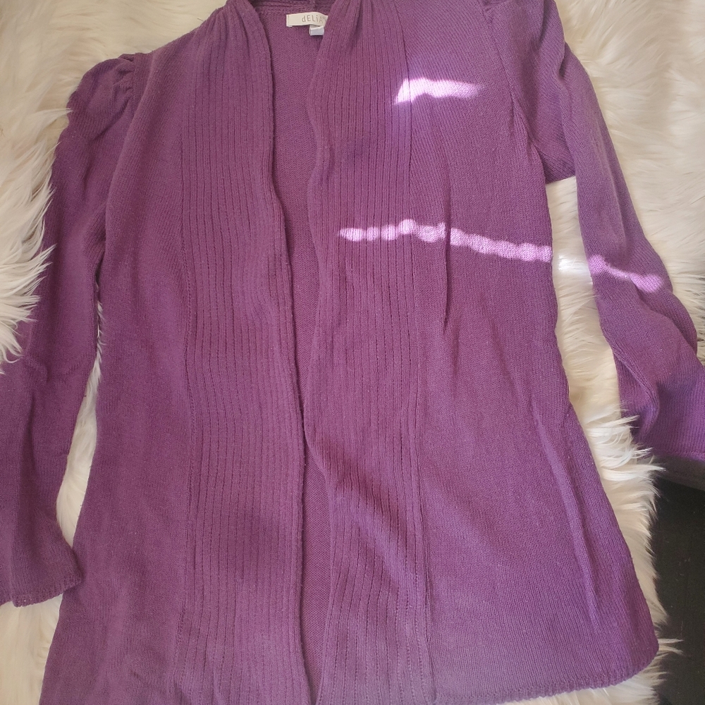 Delia Lilac Long Sleeve Cardigan